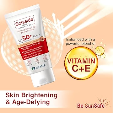 Solasafe SPF 50+ Sunscreen Gel – Skin Brightening & Age Defying Complex