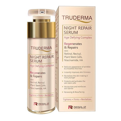 Truderma Night Repair Serum | Age Defying Complex | Retinol, Revivyl, Stem Cells, Niacinamide & HA | 50ml