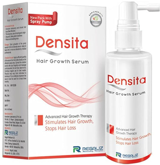 Densita Hair Growth Serum with Redensyl, Apple Stem Cells & Keravis | Advanced Hair Regrowth Therapy | 60ml with Spray Pump