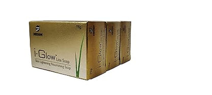 i-Glow Lite Skin Lightening & Nourishing Soap(Pack Of - 3) | With Papaya, Aloe Vera & Mushroom Extract | For Smooth, Even-Toned Skin – 75g