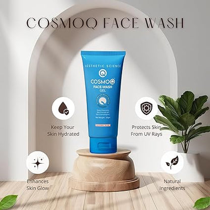 COSMOQ Face-Wash Gel – Revitalizing Gentle Cleanser with Natural Actives (100ml)
