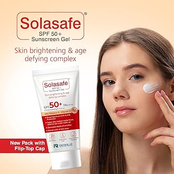 Solasafe SPF 50+ Sunscreen Gel – Skin Brightening & Age Defying Complex
