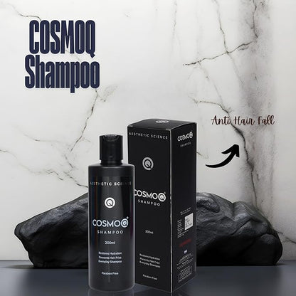 COSMOQ Shampoo by Aesthetic Science – Hydrating & Frizz-Control Everyday Shampoo | 200ml | Paraben-Free
