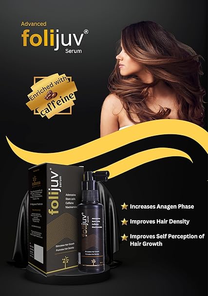 Folijuv Hair Growth Serum | Powered by Stem Cells, Adenosine & Niacinamide | 60ml