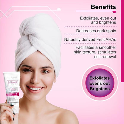 Brilante Intense Brightening Cleanser – Gentle Exfoliation with Fruit AHAs & Micro-beads
