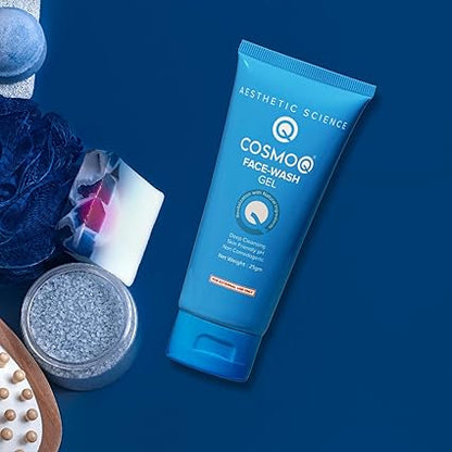 COSMOQ Face-Wash Gel – Revitalizing Gentle Cleanser with Natural Actives (100ml)