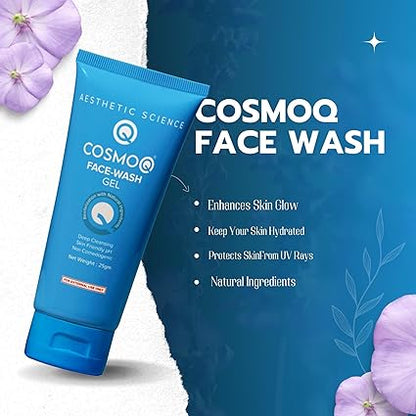 COSMOQ Face-Wash Gel – Revitalizing Gentle Cleanser with Natural Actives (100ml)