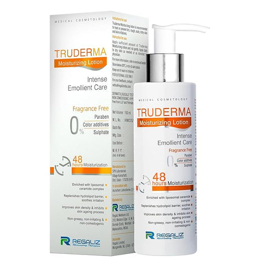 Truderma Moisturizing Lotion | Intense Emollient Care | 48-Hour Hydration | Ceramide Complex | Fragrance-Free | 50ml