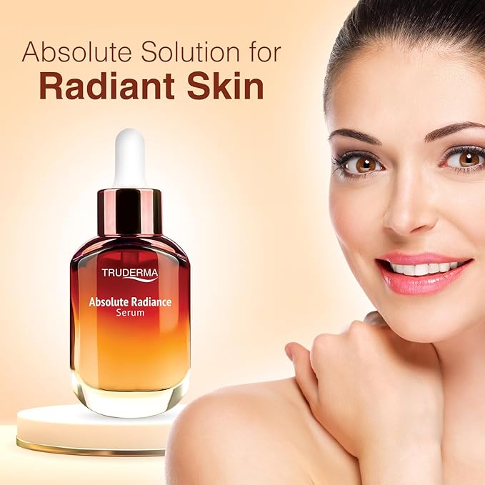 Truderma Absolute Radiance Serum | De-Pigmenting & Skin Lightening | Niacinamide + Alpha Arbutin | Sulphate-Free | 30ml