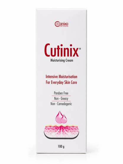 Cutinix Moisturising Cream 100g | Intensive Hydration Cream | Non-Greasy, Non-Comedogenic | Paraben-Free Daily Moisturizer