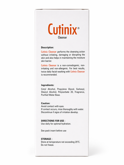 Cutinix Cleanser 100ml | Gentle Face Wash for Daily Skin Care | Paraben & Sulphate Free | Non-Comedogenic
