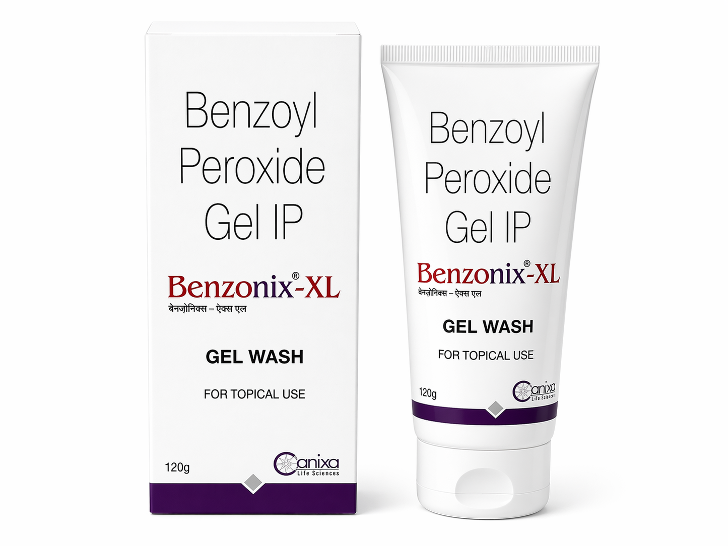 benzonix-xl | 5% benzoyl peroxide gel wash | topical acne treatment – 100g