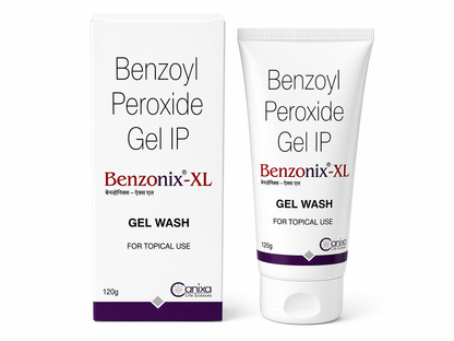 Benzonix-XL | 5% Benzoyl Peroxide Gel Wash | Topical Acne Treatment – 100g