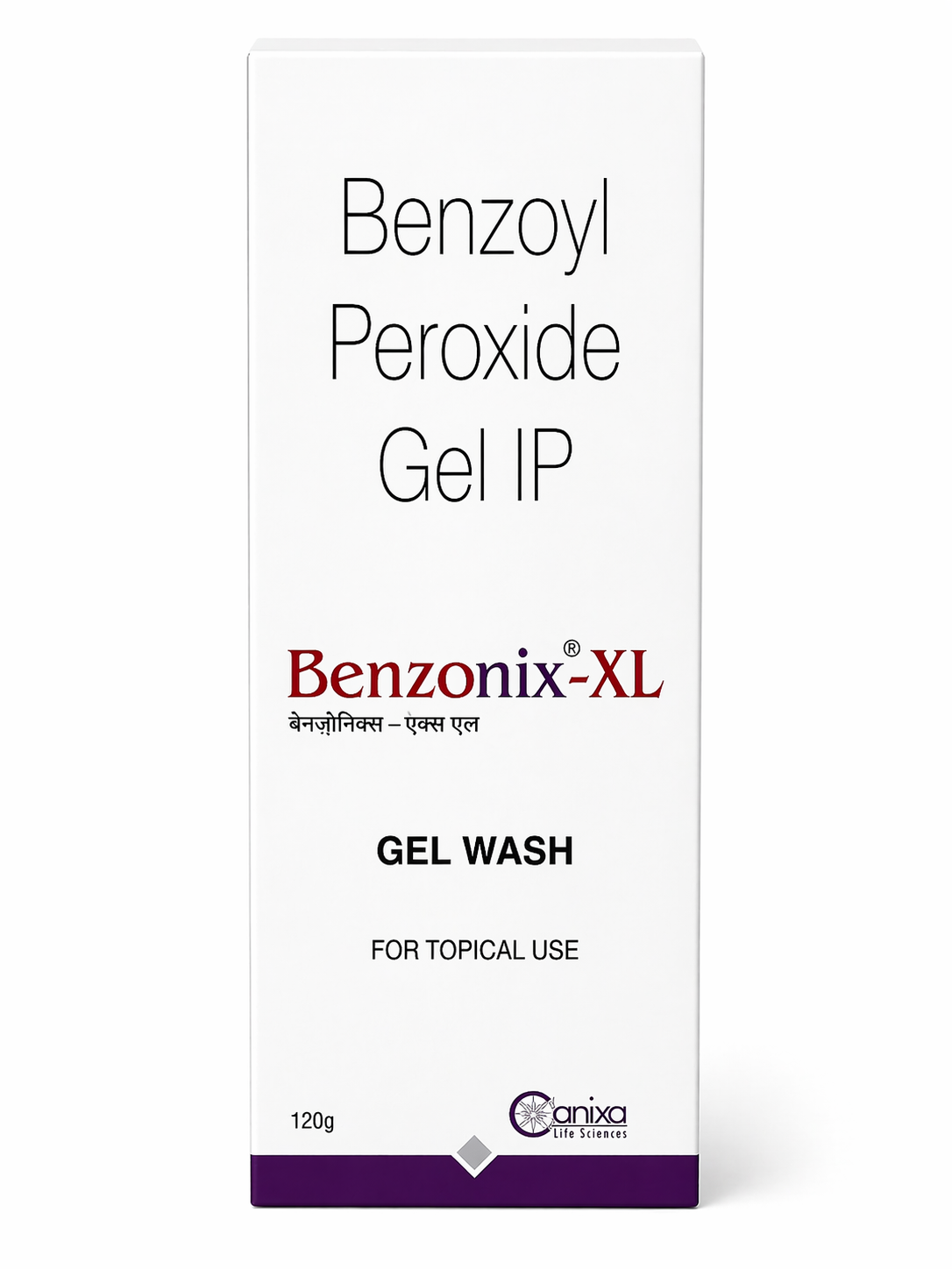 benzonix-xl | 5% benzoyl peroxide gel wash | topical acne treatment – 100g