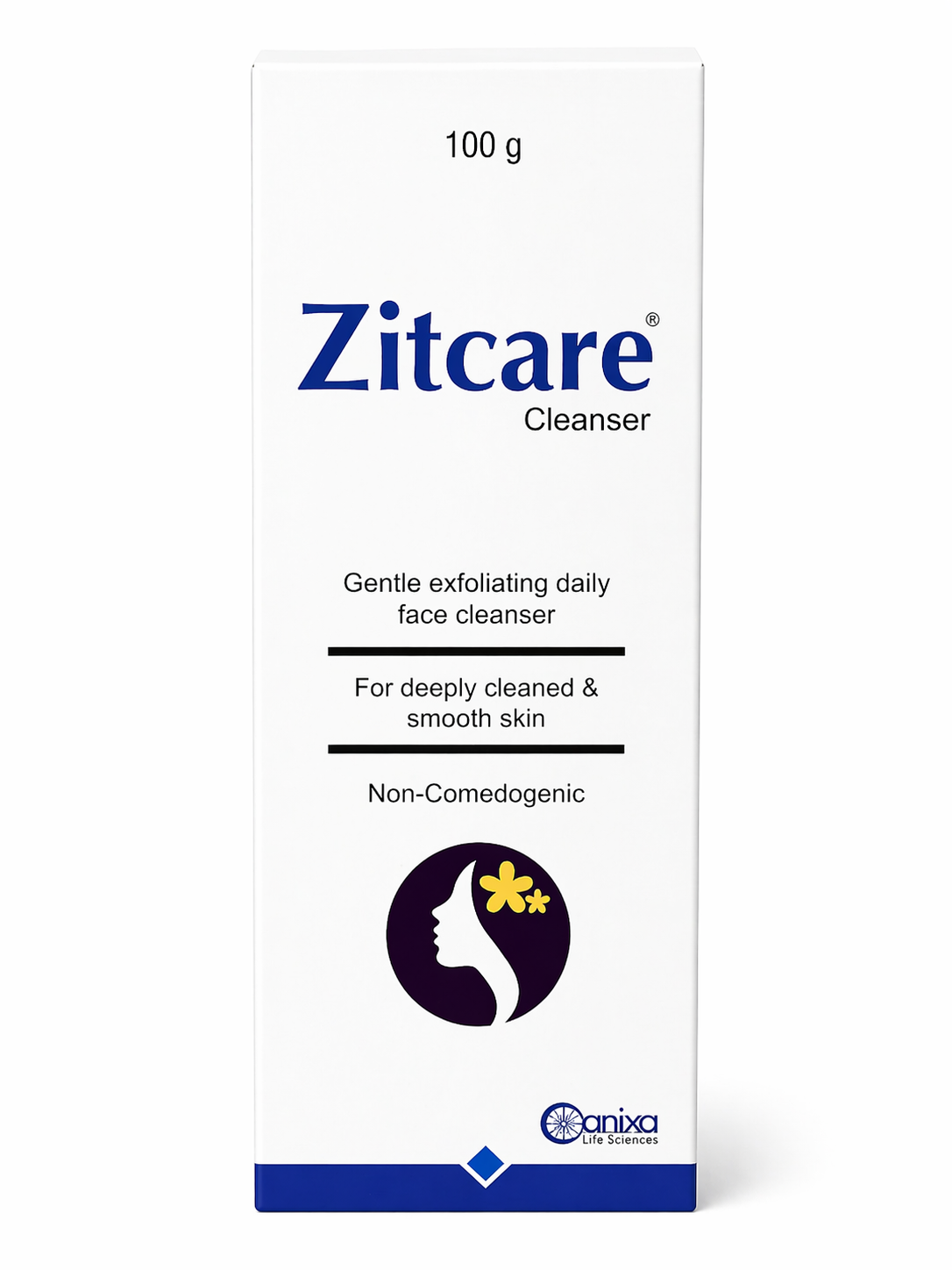 zitcare cleanser – gentle exfoliating daily face wash | non-comedogenic | 100g