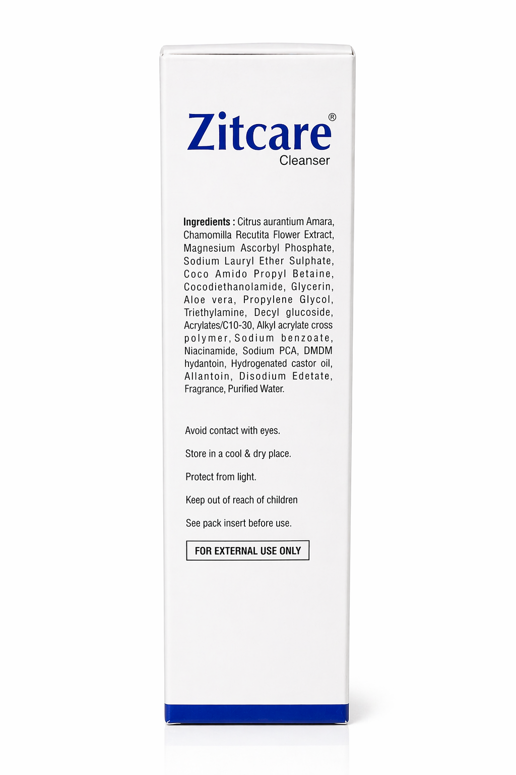 zitcare cleanser – gentle exfoliating daily face wash | non-comedogenic | 100g