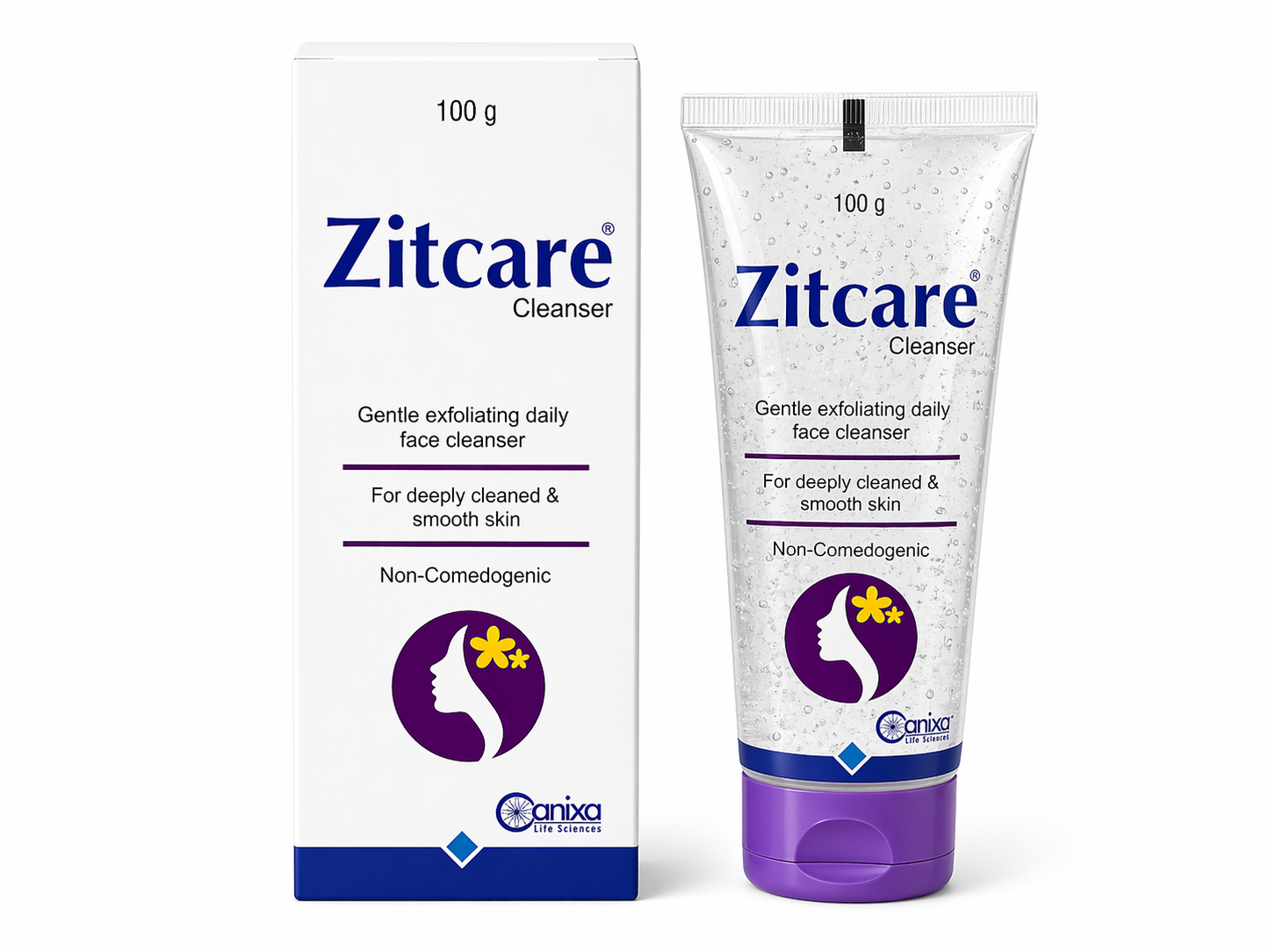 zitcare cleanser – gentle exfoliating daily face wash | non-comedogenic | 100g