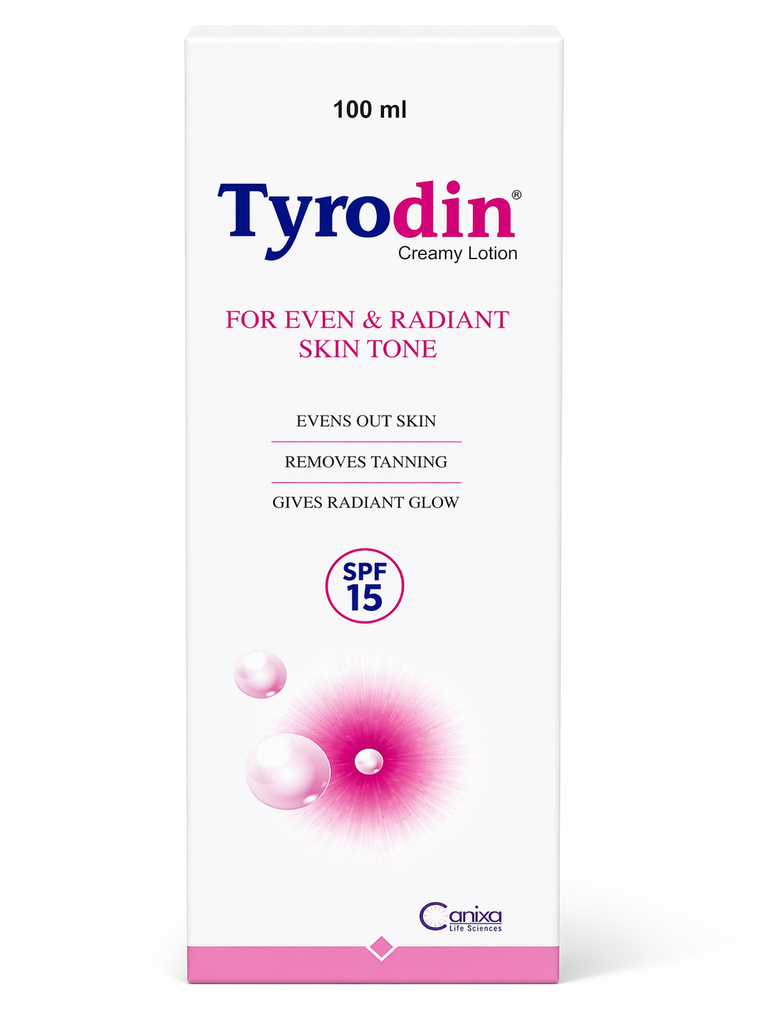 tyrodin creamy lotion spf 15 | skin brightening & tan removal lotion | even tone & radiant glow | 100ml