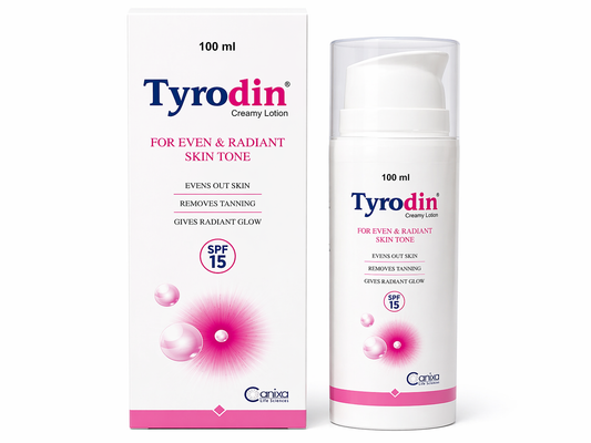 Tyrodin Creamy Lotion SPF 15 | Skin Brightening & Tan Removal Lotion | Even Tone & Radiant Glow | 100ml