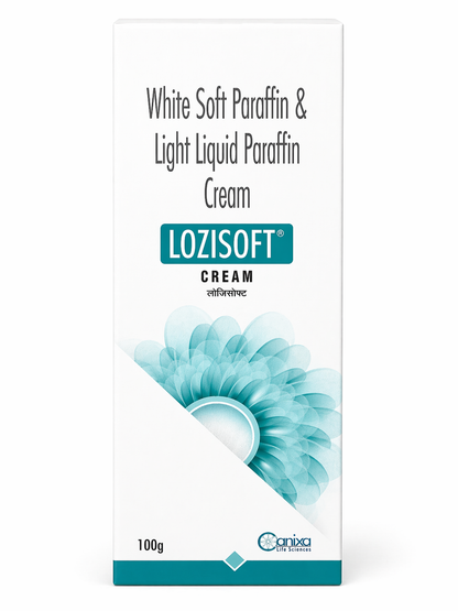 Lozisoft Cream – White Soft Paraffin & Light Liquid Paraffin with Aloe Vera | 100g