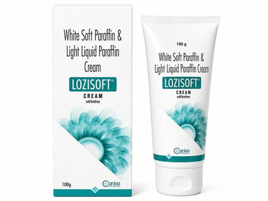 Lozisoft Cream – White Soft Paraffin & Light Liquid Paraffin with Aloe Vera | 100g