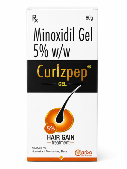Curlzpep Gel – 5% Minoxidil | Alcohol-Free Hair Growth Treatment | 60g