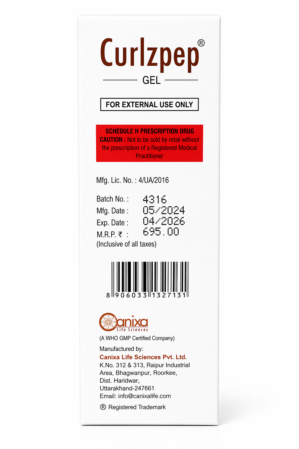curlzpep gel – 5% minoxidil | alcohol-free hair growth treatment | 60g