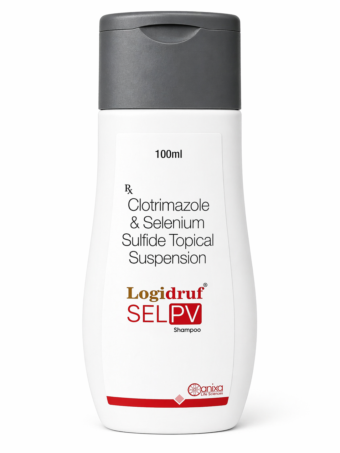 logidruf sel pv anti-dandruff shampoo (clotrimazole & selenium sulfide) – scalp infection & flake control | 100ml