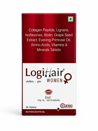 Logihair Men & Women Hair Growth Tablets – Biotin, Collagen & Multivitamin Supplement for Hair Health | 30 Tablets