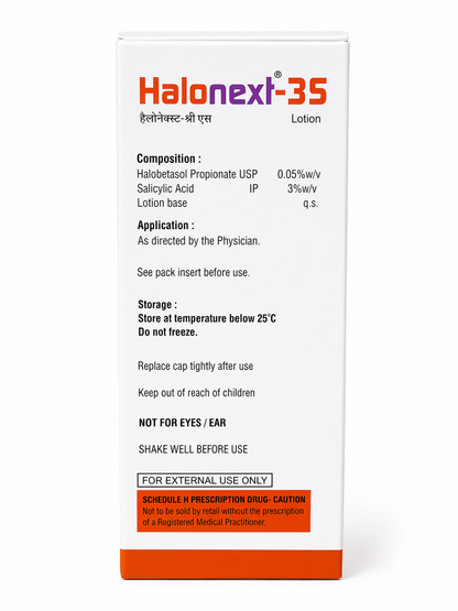 Halonext-35 Lotion (Halobetasol Propionate & Salicylic Acid) – Skin Inflammation & Psoriasis Relief | 30ml