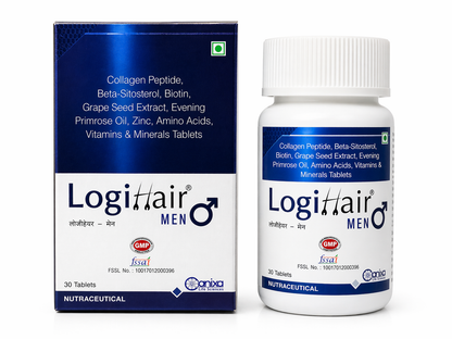 Logihair Men & Women Hair Growth Tablets – Biotin, Collagen & Multivitamin Supplement for Hair Health | 30 Tablets