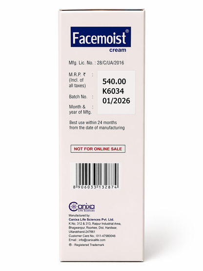 Facemoist Cream SPF 15 – Daily Moisturizer with Sun Protection | Non-Comedogenic Face Cream | 60g