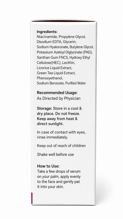 ACZIT Niacinamide Serum 12% – Acne Marks, Oil Control & Skin Brightening | With PAD, Licorice & Green Tea | 30ml