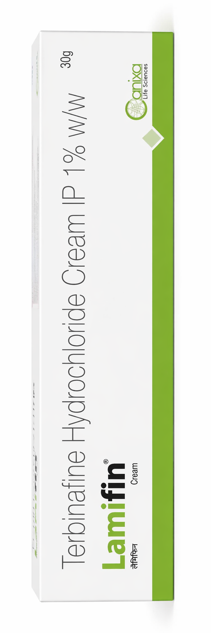 Lamifin Terbinafine Hydrochloride Cream 1% w/w – Antifungal Treatment for Skin Infections | 30g