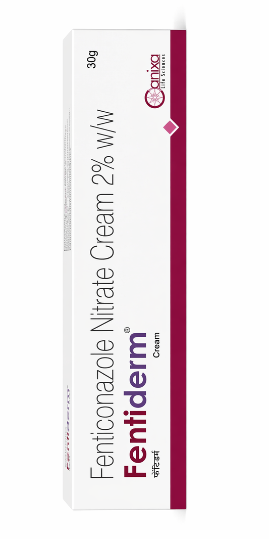 Fentiderm Fenticonazole Nitrate Cream 2% w/w – Antifungal Treatment for Skin Infections | 30g