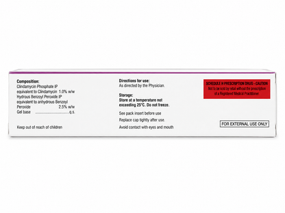 Benzonix-CL 2.5% Gel – Clindamycin & Benzoyl Peroxide Gel 20g | Acne Treatment & Pimples Control