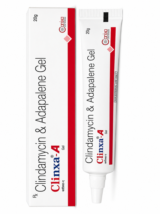 Climxa-A Gel 20g – Clindamycin & Adapalene Gel | Advanced Acne Treatment & Pimple Control
