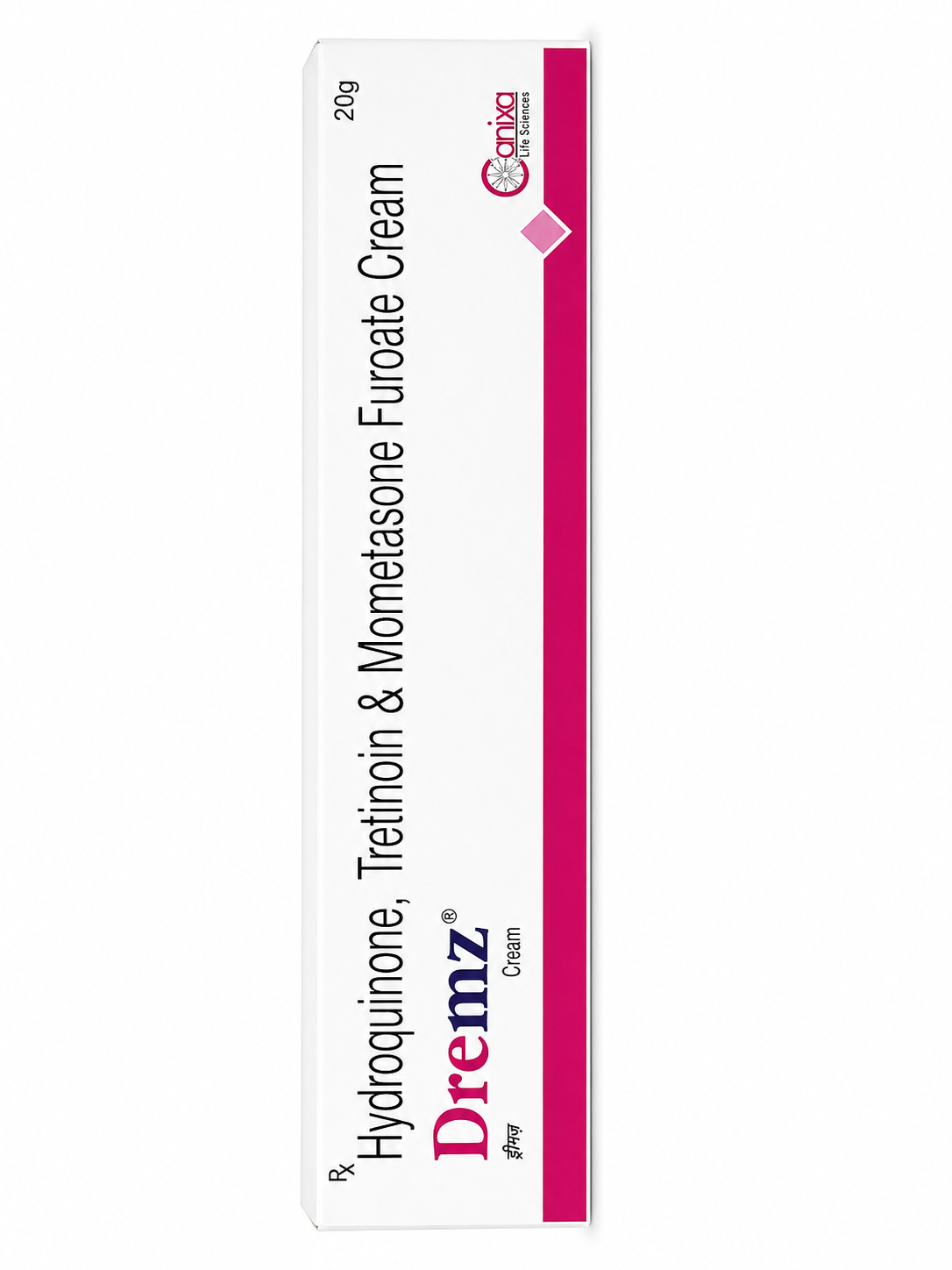 dremz cream | hydroquinone, tretinoin & mometasone furoate | prescription skin lightening cream | 20g
