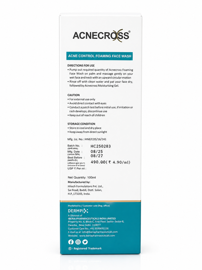 ACNECROSS™ Foaming Face Wash | Encapsulated Salicylic & Mandelic Acid |  (100ml)