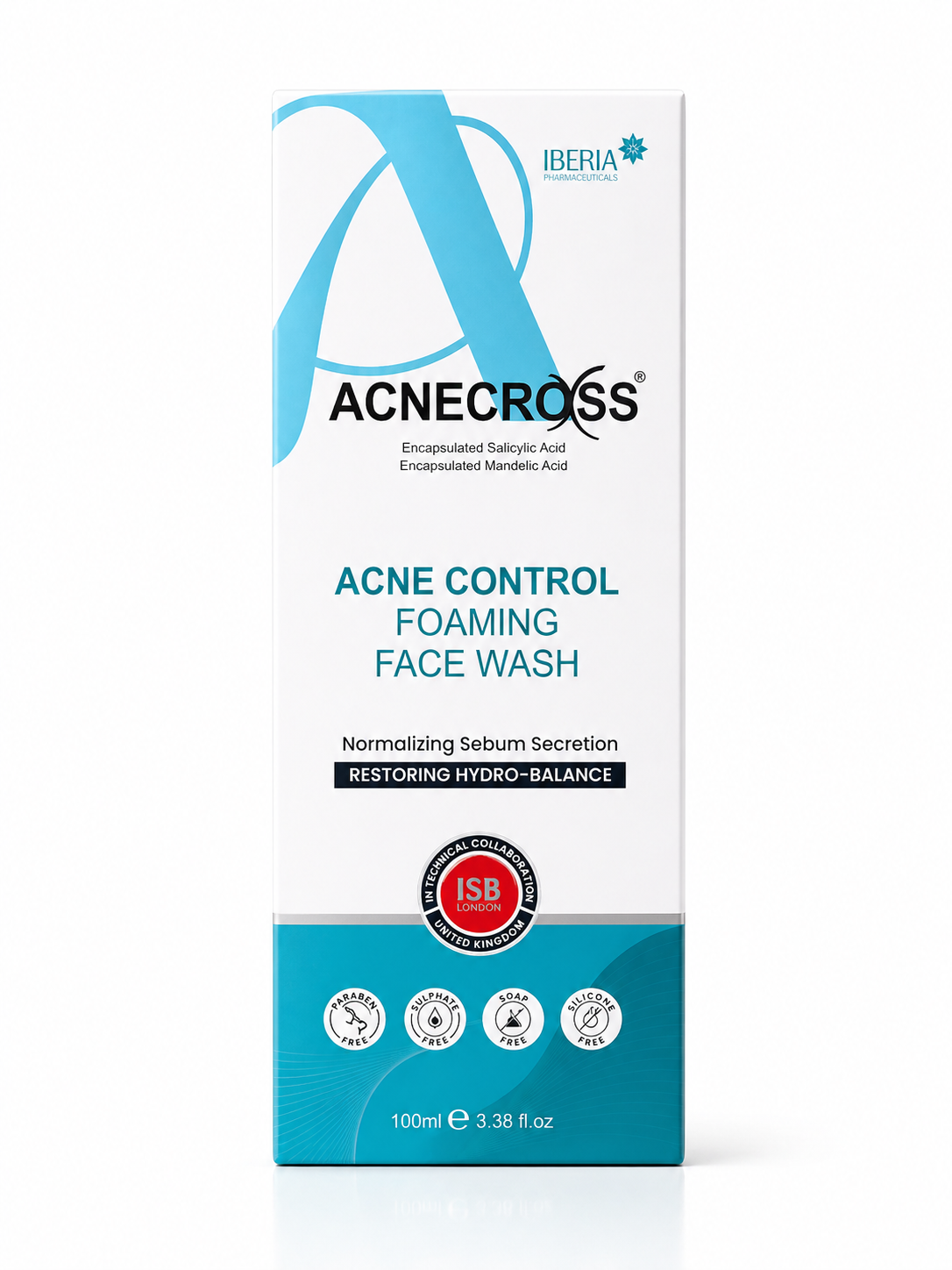 acnecross™ foaming face wash | encapsulated salicylic & mandelic acid |  (100ml)