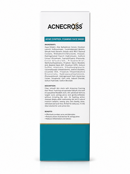 ACNECROSS™ Foaming Face Wash | Encapsulated Salicylic & Mandelic Acid |  (100ml)
