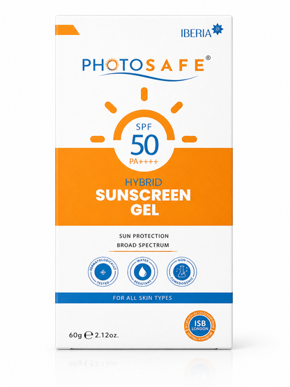 PHOTOSAFE™ Hybrid Sunscreen Gel SPF 50 PA++++ | Broad Spectrum Protection (60g)