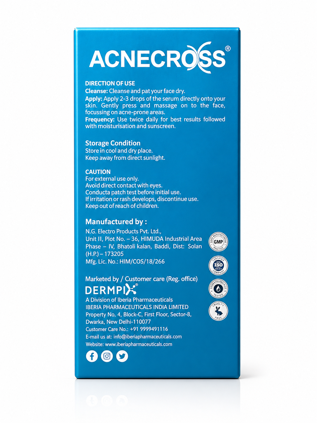 acnecross pore refining serum | 2% salicylic acid with tea tree & witch hazel for acne-prone skin (30ml)