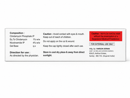 ACNECROSS™ Gel – Clindamycin & Nicotinamide Acne Treatment Gel (20g) X 3