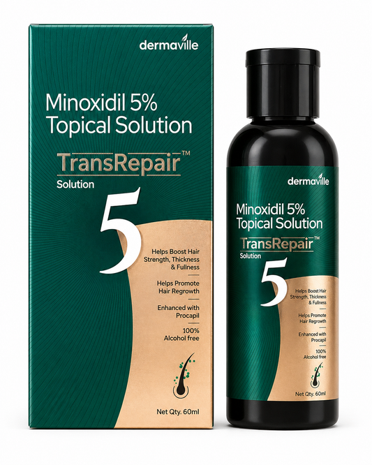 Minoxidil 5% Topical Solution TransRepair | Hair Regrowth Treatment with Procapil | Alcohol-Free Formula | 60ml