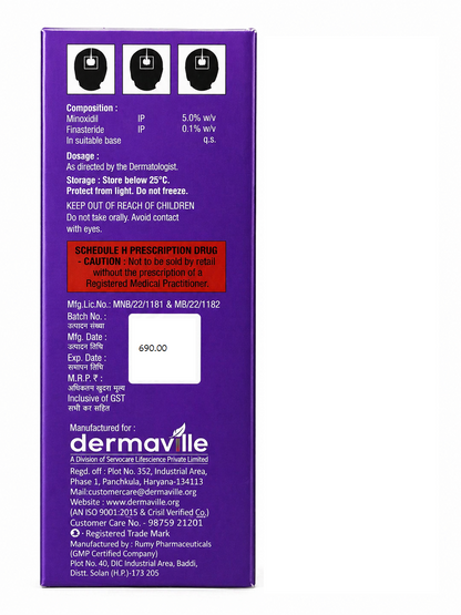 Minoxidil 5F% + Finasteride 0.1% Topical Solution TransRepair | Advanced Hair Regrowth Treatment with Procapil | Alcohol-Free | 60ml