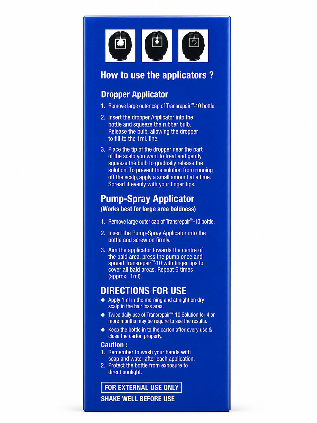 transrepair™ 10 minoxidil 10% topical solution with procapil – 100% alcohol-free – 60 ml