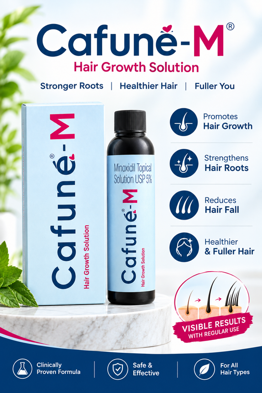 Cafuné-M Minoxidil Topical Solution USP 5% | Hair Growth Treatment for Hair Fall & Thinning | 60ml