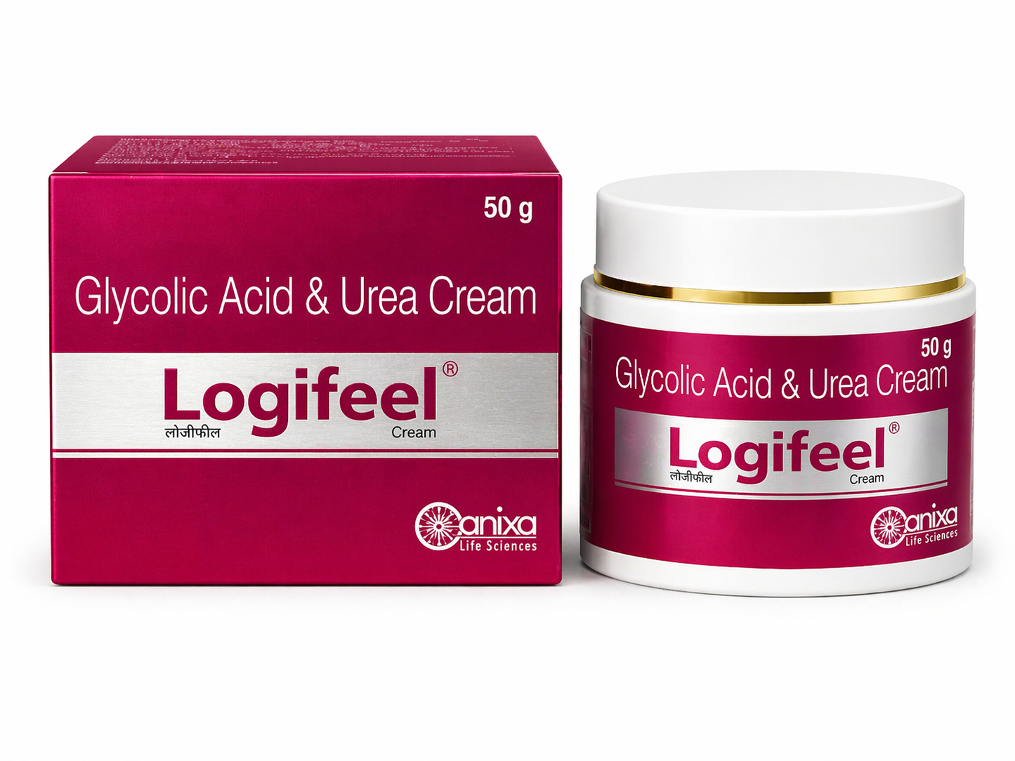 logifeel glycolic acid & urea cream – exfoliating & deep moisturizing skin repair