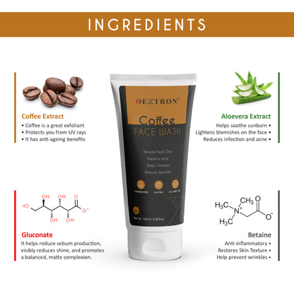 Coffee Face Wash – Refreshing Cleanser for Glowing, Clear Skin | 100 ml